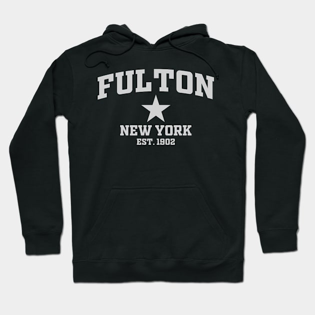 Fulton New York Hoodie by LocationTees